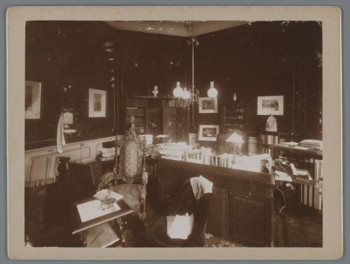Interior of the study of Dirk van Haren Noman at Herengracht 134, Amsterdam