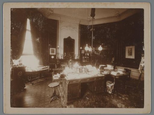 Interior of the study of Dirk van Haren Noman at Herengracht 134, Amsterdam