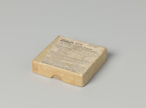 Box for glass plates by Wellington & Ward