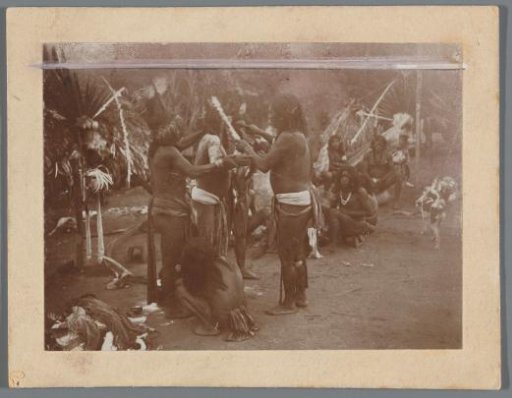 Group of Indians at a Ritual Dance During the Tamoek Expedition