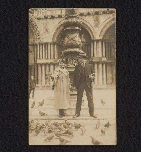 Petronella Bon and Wilhelmus Scheffer on the San Marco Square in Venice