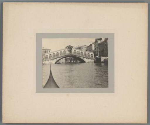 View of the Rialto Bridge, seen from a gondola, Venice