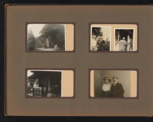 Five photographs of people, such as Casper Bon and Johanna Henriëtte Holterman, and Piet Bon in Pengalengan