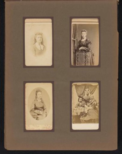 Four photographs with portraits, including Guurtje van Leijden