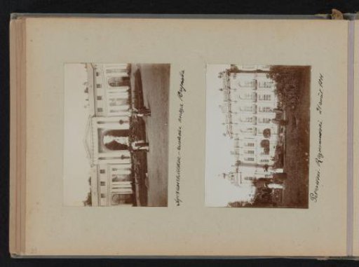 People at the Arkhangelskoye estate and people at another estate, described as Petrovski-Razoemovski, in Russia