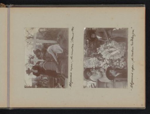 Three women on the Vvedenskoye cemetery in Moscow