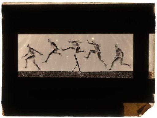 Man Jumping Over a Hurdle