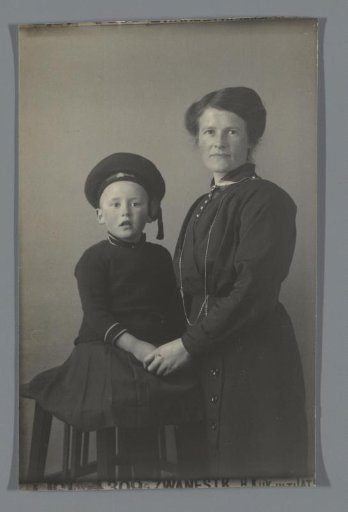 Portrait of a woman and child