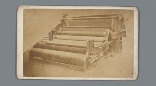 View of a machine, presumably a printing press