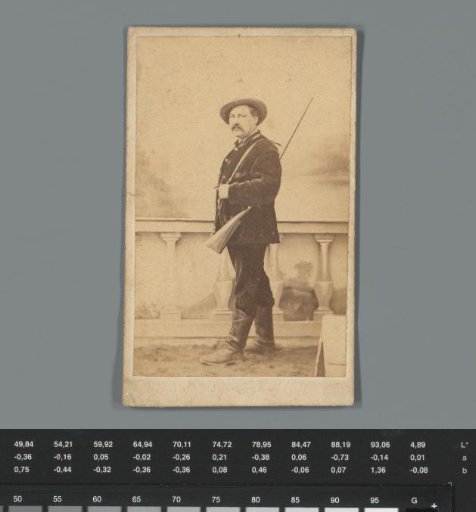 Portrait of an unknown man with a musket