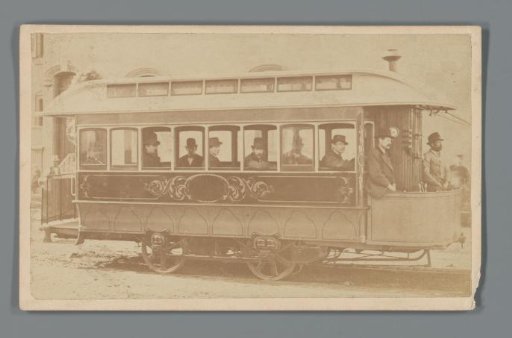 Advertisement with an omnibus produced by Baldwin Locomotive Works and Burnham, Parry, Williams & Co. in Philadelphia
