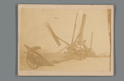 Advertisement with a reaping machine, produced by The Rawson Manufacturing Company