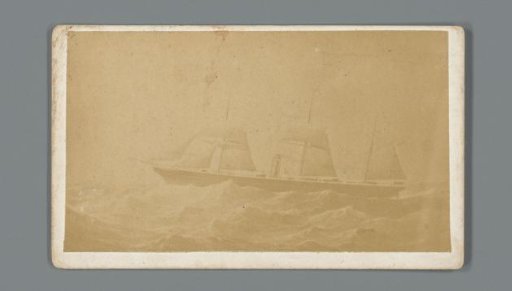 Advertisement with a view of a ship of the Allan Line