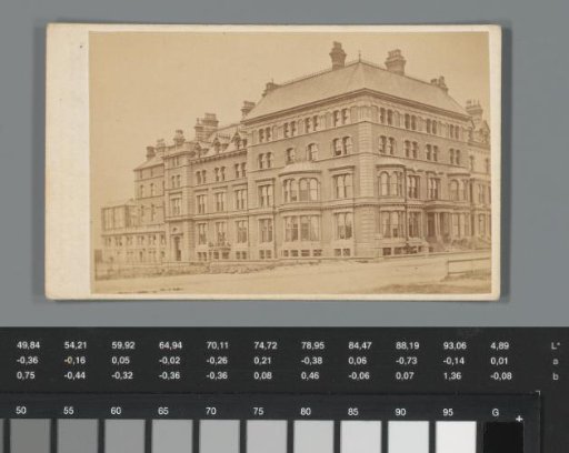 Advertisement with a view of the spa under the direction of H. Thomas in Llandudno