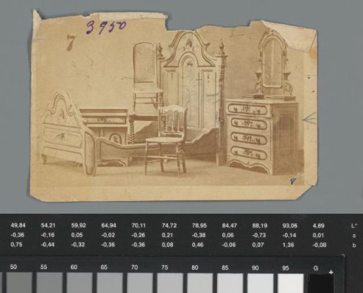 Advertisement featuring various pieces of furniture, produced by J.A. Eldredge & Company in Springfield, Massachusetts