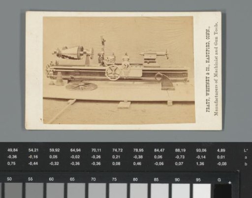 Advertisement for a lathe by Pratt, Whitney & Company in Hartford, Connecticut