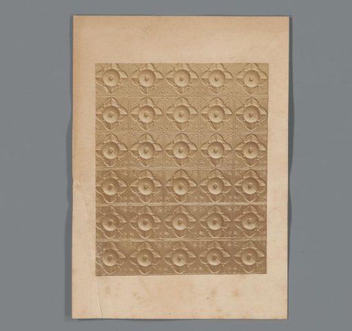 Photographic reproduction of embossed tin ceiling plates by Thomas S. Dixon & Sons