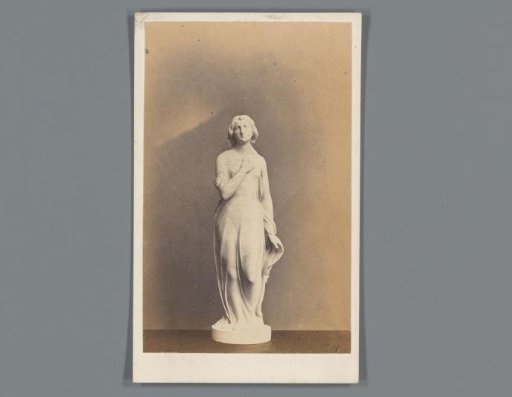 Photographic reproduction of a sculpture of a female figure, sold by William Hodgson & Company in Leeds