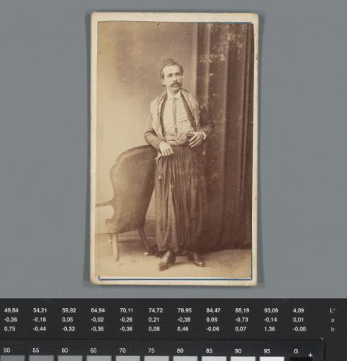 Advertisement for courier and travel guide Joseph L. Sidawe with portrait of himself