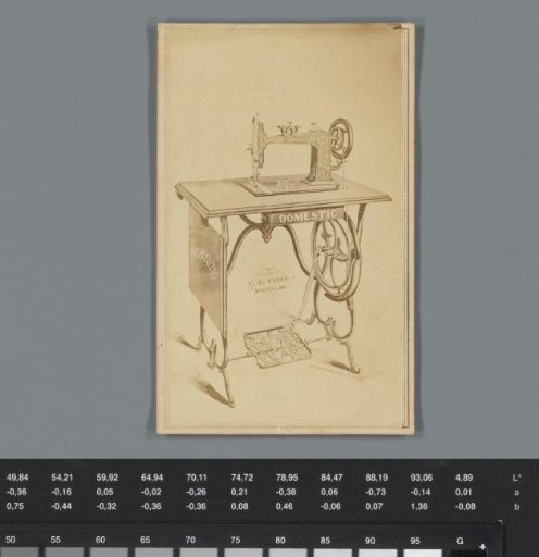 Advertisement for sewing machines of Charles C. Vance in Barnesville with a reproduction of a sewing machine