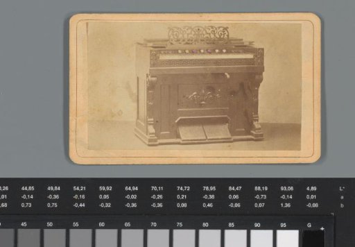 Advertisement for organs of William H. Gerrish in Boston with a view of a cabinet organ