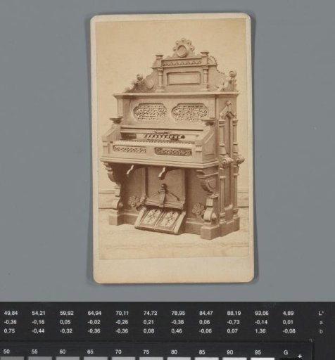 Visiting card with harmonium