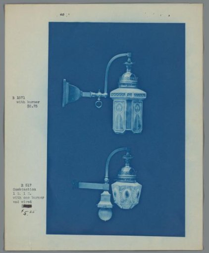 Two Wall Lamps with Porcelain Lamp Shades