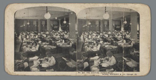 View of the order processing department of Sears, Roebuck & Co.