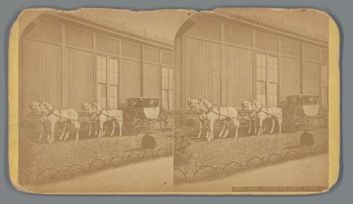 Carriage of George Washington with four horses