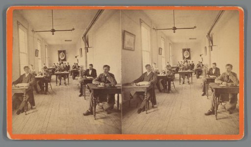 View of the telegraphic communication lecture hall of the Eastman Business College in Poughkeepsie, New York
