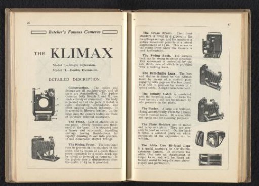 Unfolded Klimax camera in various positions