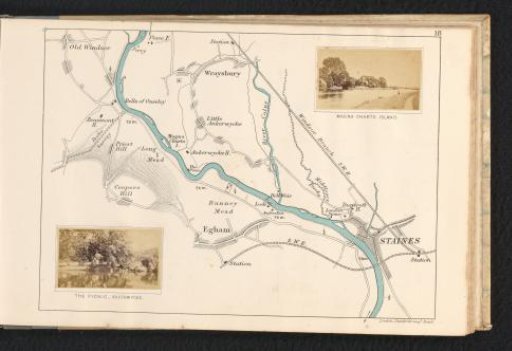 View of Magna Carta Island and view of Ankerwycke House near Wraysbury