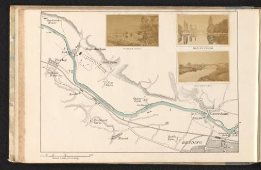 View of a river landscape at Mapledurham, view of a river landscape at Mapledurham, and view of a river landscape at Caversham