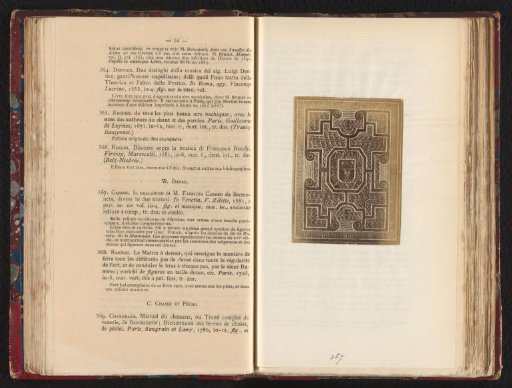 Photographic reproduction of the book cover of Il Ballarino di M. Fabritio Caroso da Sermoneta (...) from 1581