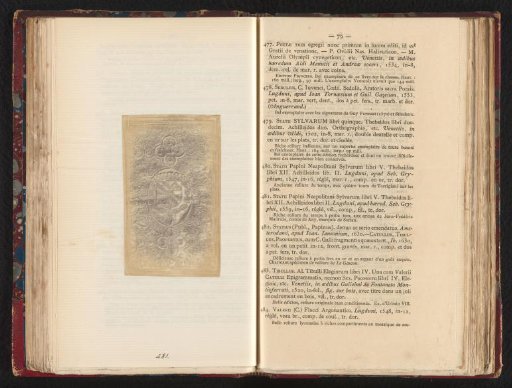 Photographic reproduction of the book cover of Statii Papnini Neapolitani Sylvarum libri V from 1559