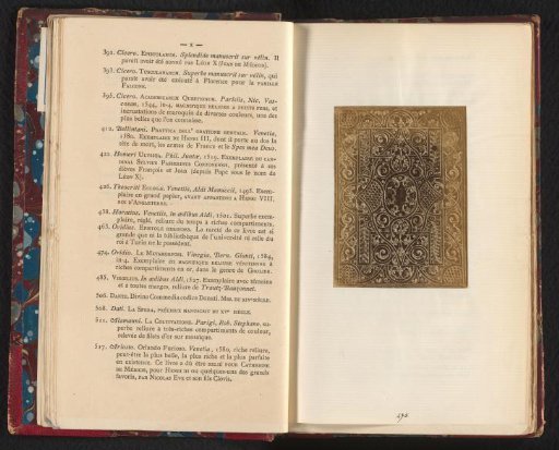 Photographic reproduction of the book cover of Ovidius' La Vita e Metamorfoseo from 1584