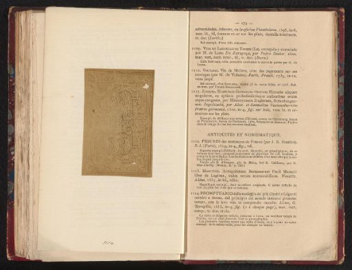 Photographic reproduction of the book cover of "Promptuario delle medaglie de'più illustri e fulgenti uomini e donne (...)", 1553
