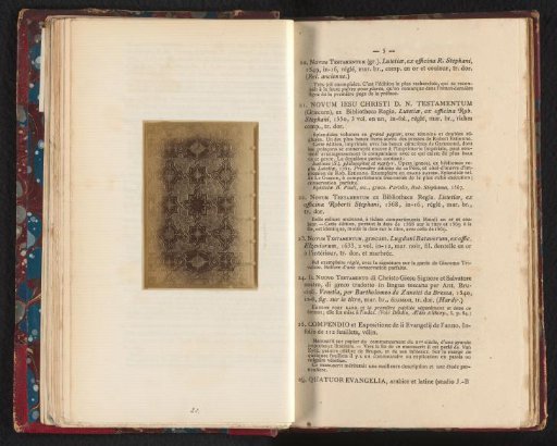 Photographic reproduction of the book cover of Novum Iesu Christi D.N. Testamentum (...) from 1550