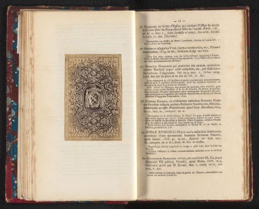 Photographic reproduction of the book cover of Expositio Hymnorum (...) from 1592