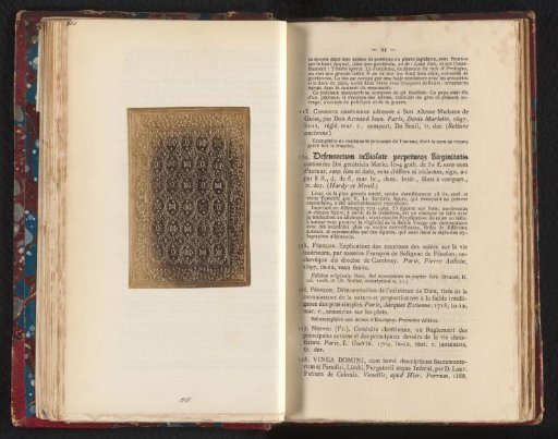 Photographic reproduction of the book cover of Vinea Domini from 1588