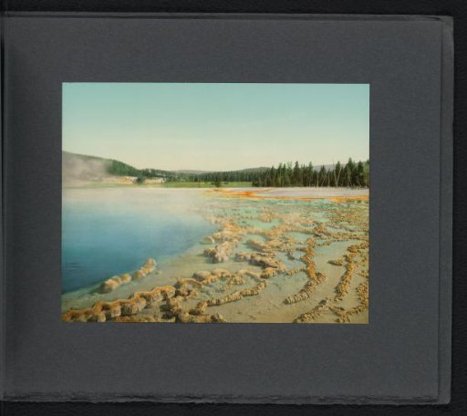 View of a hot spring in Yellowstone National Park, named Sapphire Pool