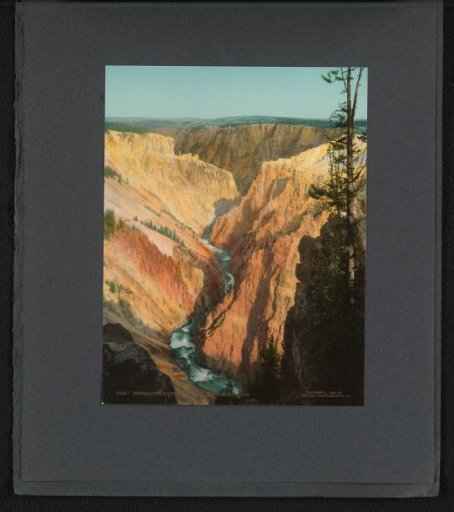 View of a Mountain Gorge in Yellowstone National Park, seen from Inspiration Point