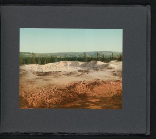 View of a mud pool in Yellowstone National Park, named Paint Pot