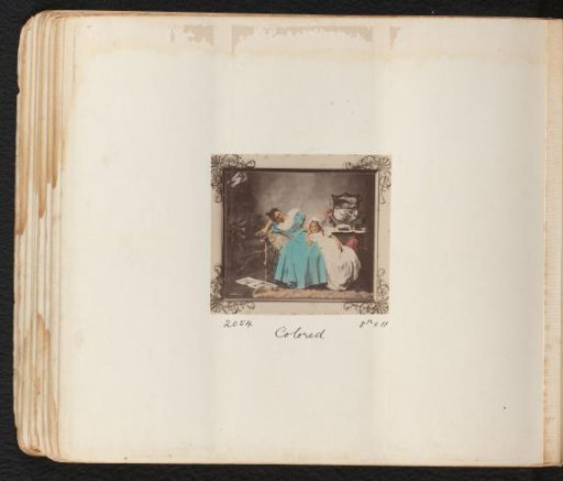 Portrait of an unknown young woman and a young girl on a bench