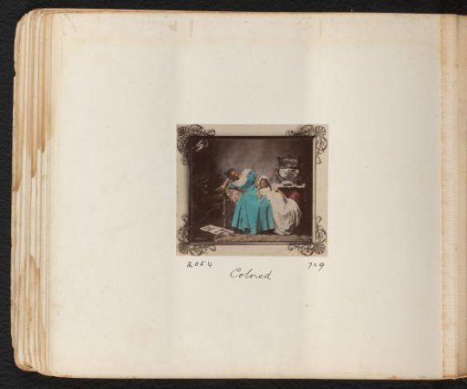 Portrait of an unknown young woman and a young girl on a bench