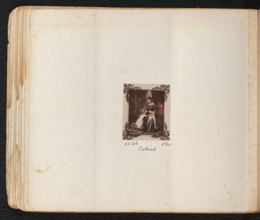 Portrait of an unknown young seated woman and a young child