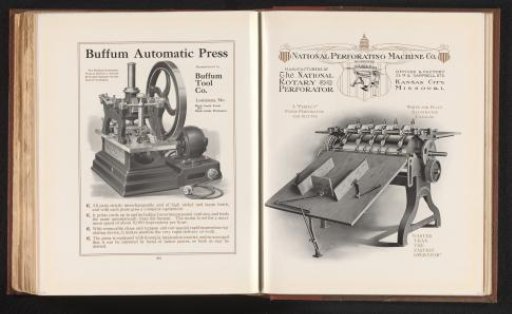 Advertisement for the 'National Rotary Perforator' by the National Perforating Machine Co., Kansas