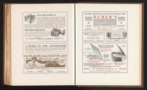 Advertisements, including for The Lammers Shilling Co. and The Thompson & Norris Co.