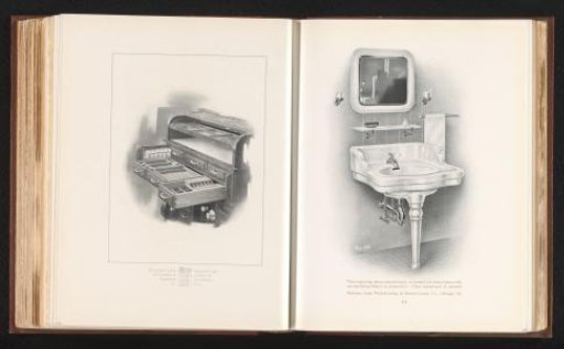 Secretary desk with cash drawer and safe by Ransom & Randolph, for a catalogue
