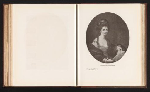 Reproduction of a stipple engraving with a portrait of Angelica Kauffman by Francesco Bartolozzi